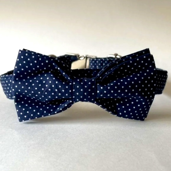 Pet Polka Dot Bow Tie Collar - Picture 1 of 9